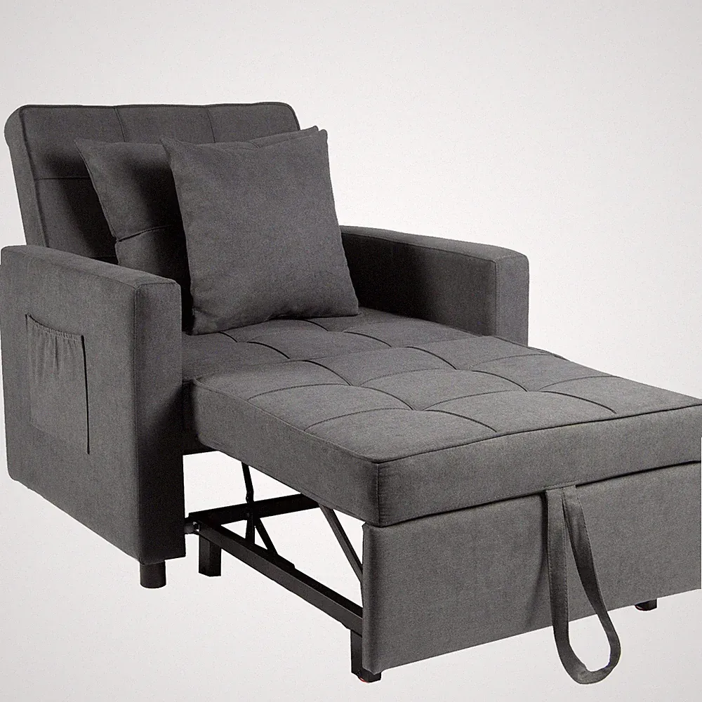 70IN Sofa Bed Chair 3-in-1 Convertible Chair Sleeper Chair Single Recliner