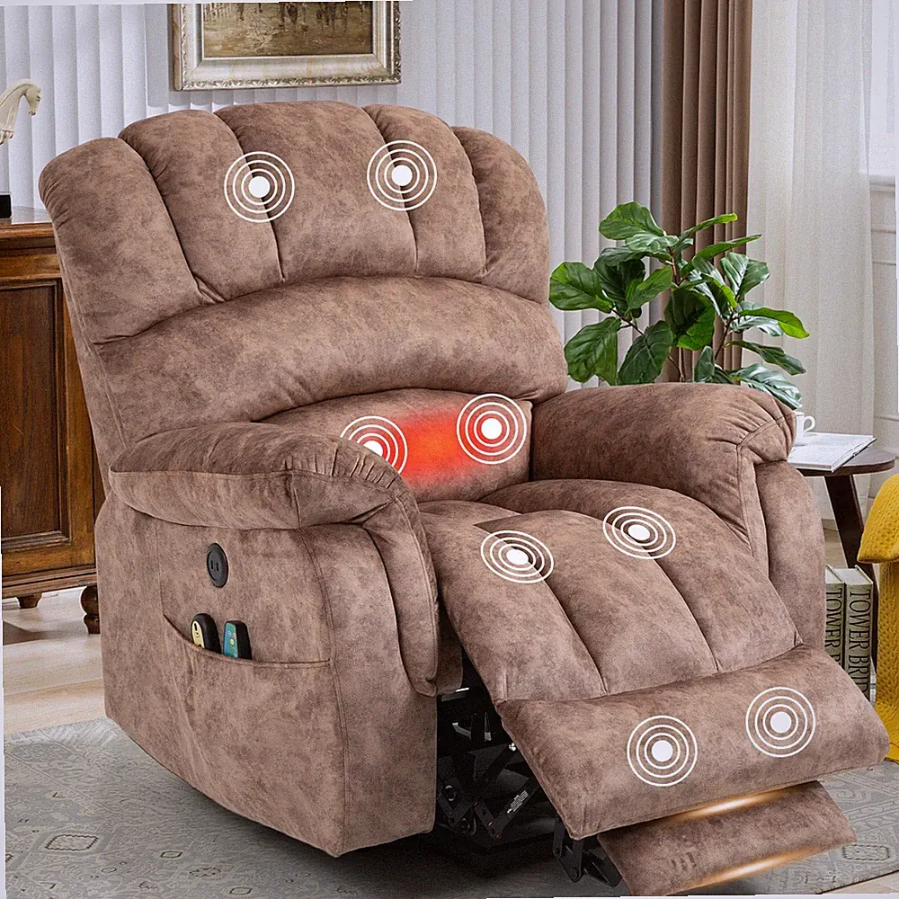 Big Man Power Lift Recliner Chair for Elderly W/ Massage & Extended Footrest