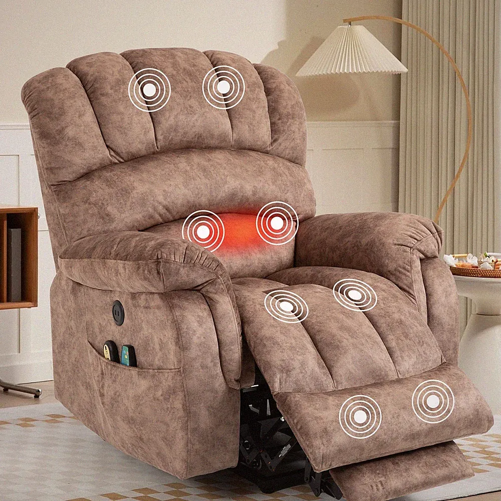 Large Electric Power Lift Recliner Chair for Elderly Big Man with Massage & Heat