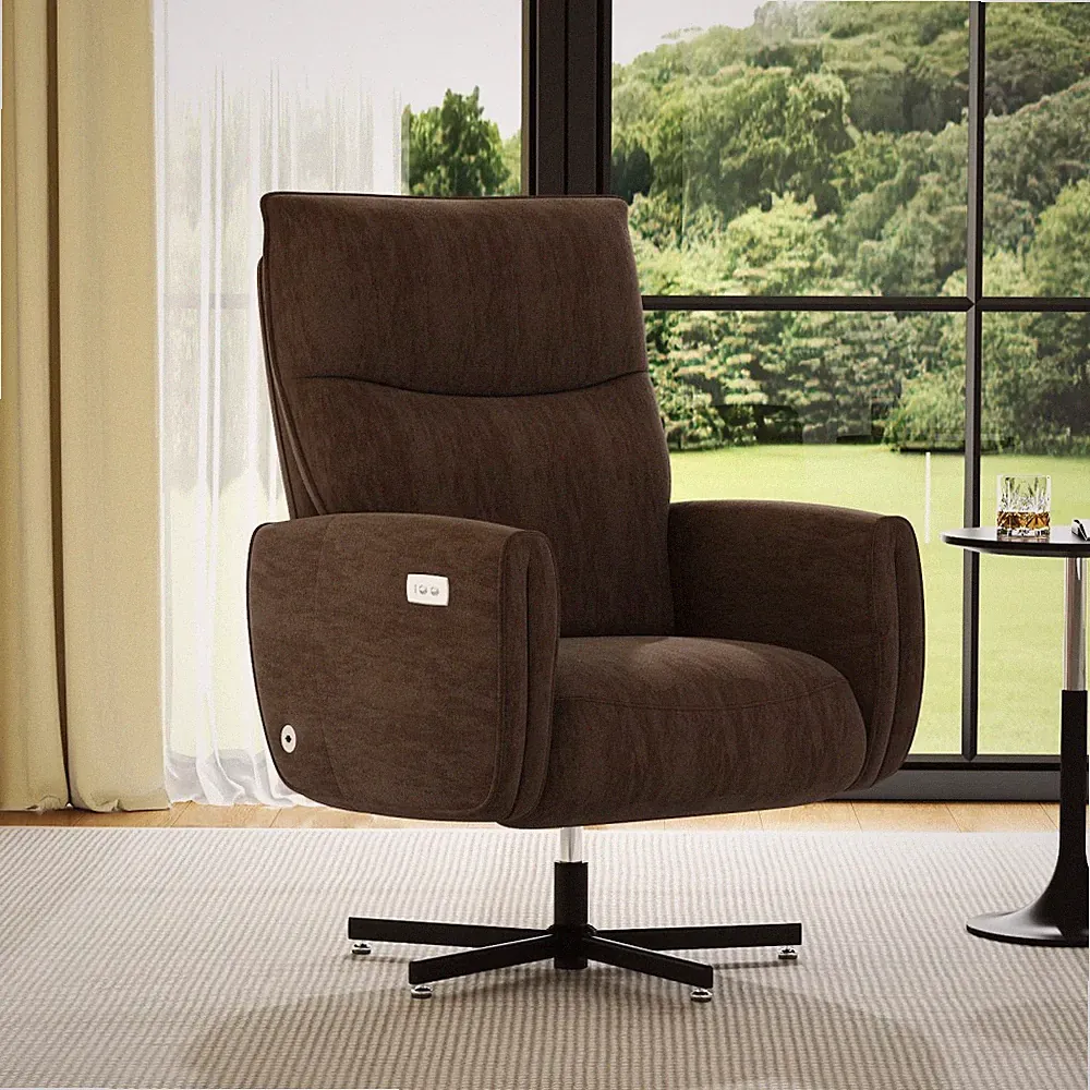 Power Swivel Recliner Chair Electric Reclining USB Type C Charging