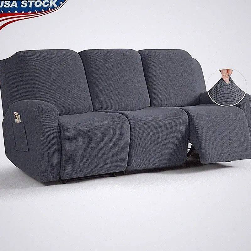 Recliner Sofa Slipcover Stretch Jacquard Fabric Durable Protection Easy Care New